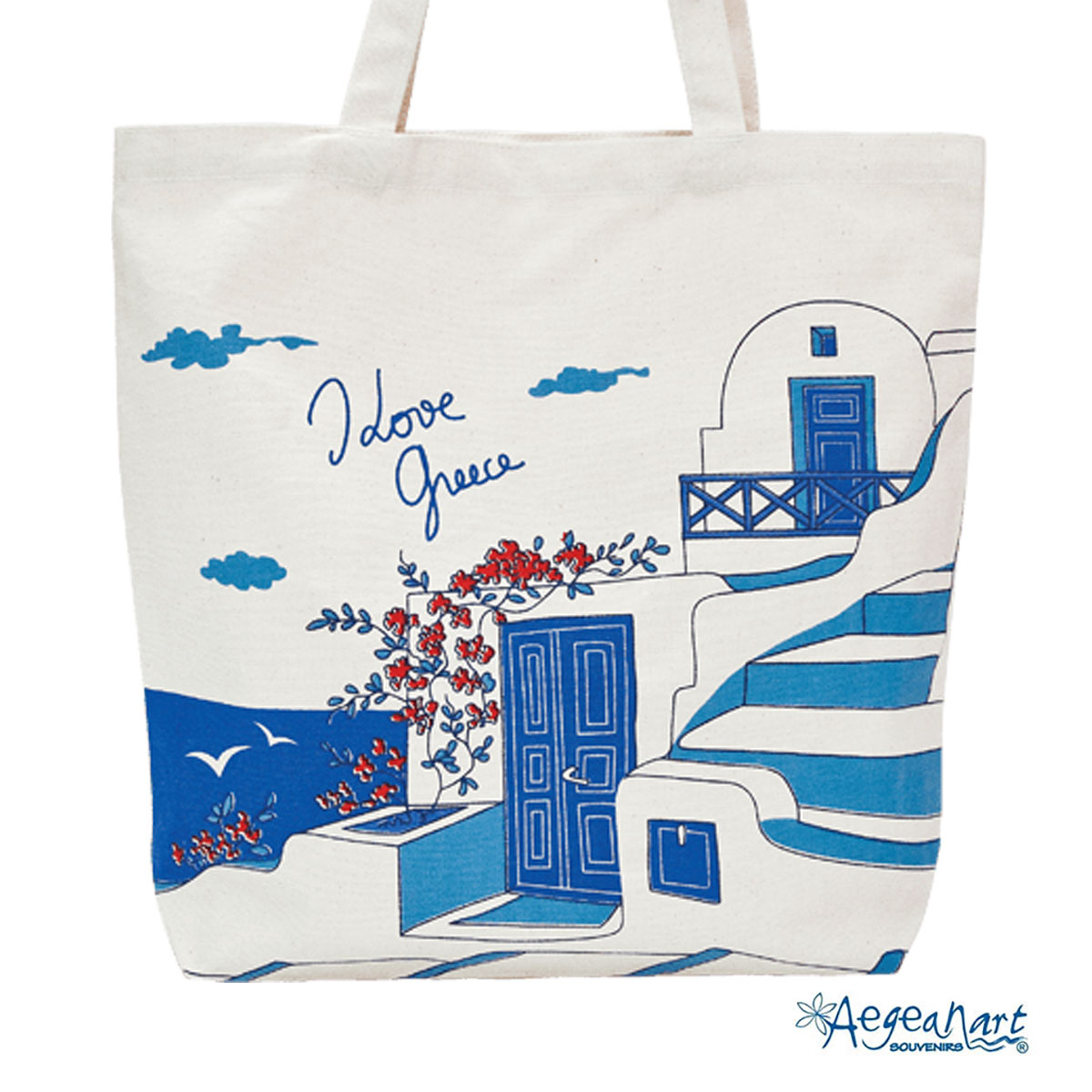 Santorini Greece Greek Island Custom Illustrated Tote Bag Destination  Wedding Guest Gift All Over Printed Shopping Bag - Etsy
