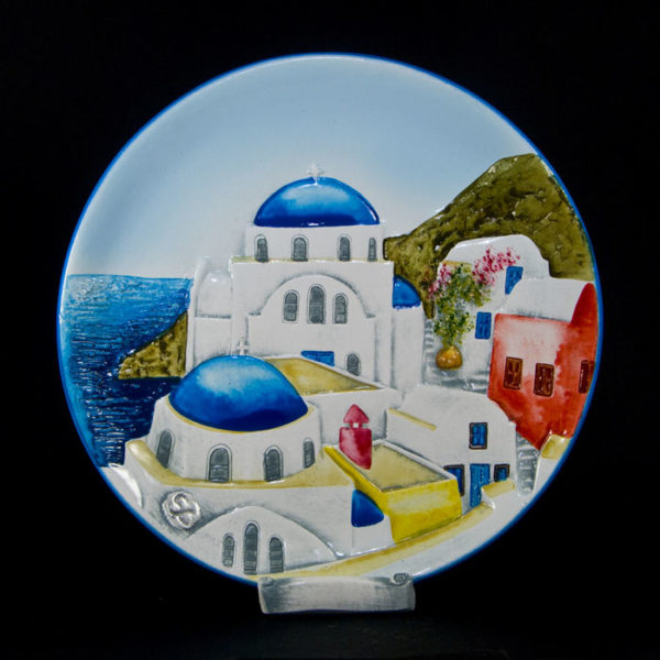 Decorative plate Oia